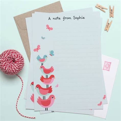 Personalised Notepaper Pack Note Paper Personalized Stationery