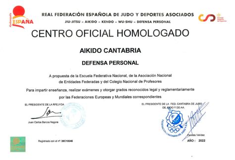 Actualizado nuestro título de Centro Homologado Cantabria Defensa