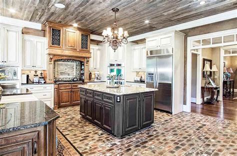 Pictures Of Kitchens With Brick Floors Kitchen Info