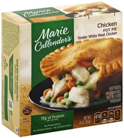 Marie Callenders Chicken Pot Pie Oz Nutrition Information Innit