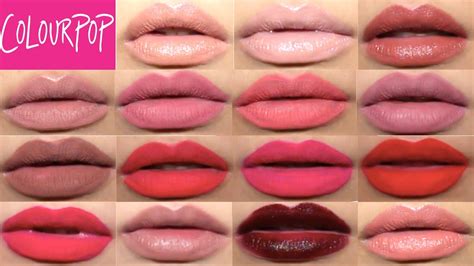 Colourpop Lip Swatches Lippie Stix Ultra Matte Lips YouTube