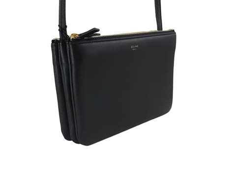 Céline Trio Bag Black Leather ref 66133 Joli Closet