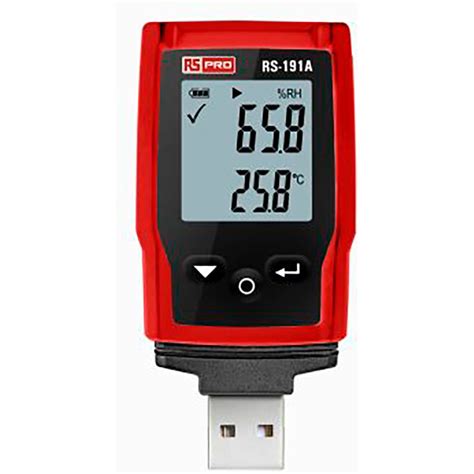 RS PRO 2216358 RS 191A Temperature Relative Humidity RH USB