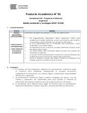 PA N 03 Medio ambiente y Ecología docx Producto Académico N 03