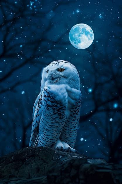 Free Photo | Photorealistic owl during the night time