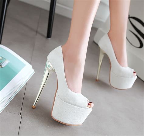 Uh Womens Peep Toe Super High Heels Platform Sexy Fashion Party Pumps