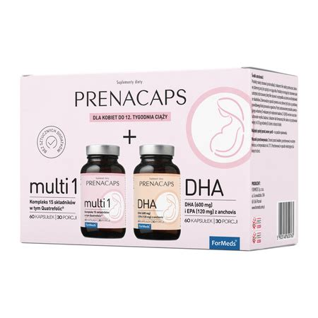 PRENACAPS Zestaw Multi 1 Kwasy Omega 3 DHA EPA 60 Kaps X 2 ForMeds