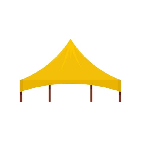 Premium Vector Yellow Tent Icon Flat Illustration Of Yellow Tent