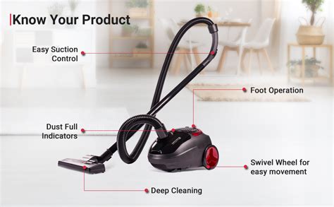 Eureka Forbes Trendy Zip 1000 Watt Vacuum Cleaner Black Red Amazon