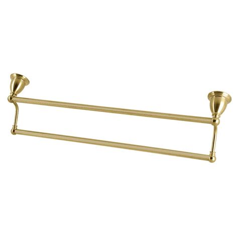 Kingston Brass Heritage 24 In Wall Mounted Dual Towel Bar In Brushed Brass Hba1753bb The Home