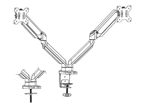 Deltaco F Ste Dual Desk Gas Spring Kg Med X X