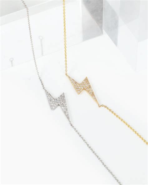 Diamond Lightning Bolt Necklace – For Ever FJ