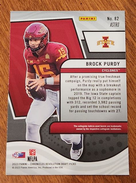 Panini Chronicles Draft Picks Revolution Brock Purdy Iowa