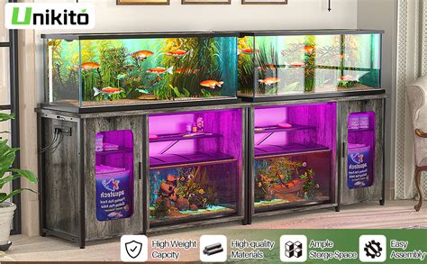 Unikito 55 75 Gallon Aquarium Stand With Power Outlets