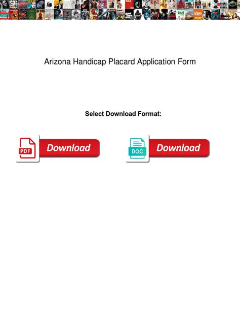 Fillable Online Arizona Handicap Placard Application Form Arizona Handicap Placard Application