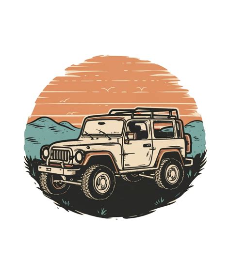 Free Off Road Car Illustration For T Shirt Design 43771363 Png