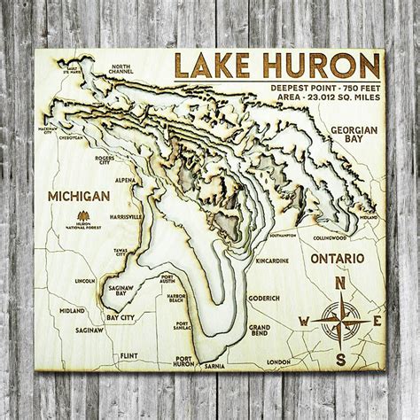 Lake Huron Topographical Map Draw A Topographic Map