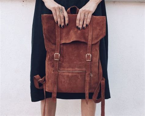 This Backpack Is Made Out Of A Very Soft Suede Leather Perfect For