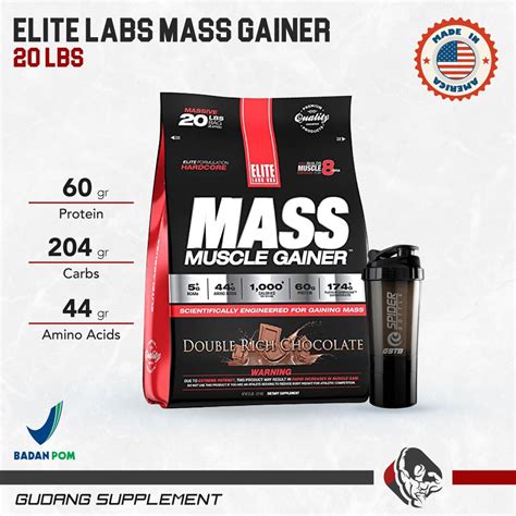 Jual Elite Labs Mass Gainer Adrenaline Gainer 20 Lbs Elitelabs Mass