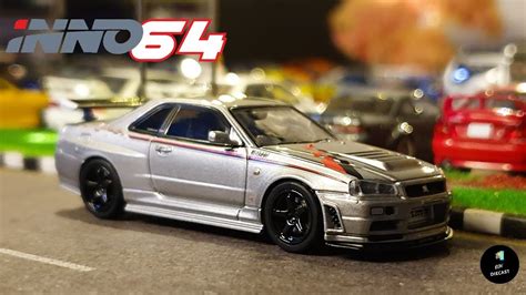 Nissan Skyline Gt R R Nismo R Tune Silver By Inno Unboxing And