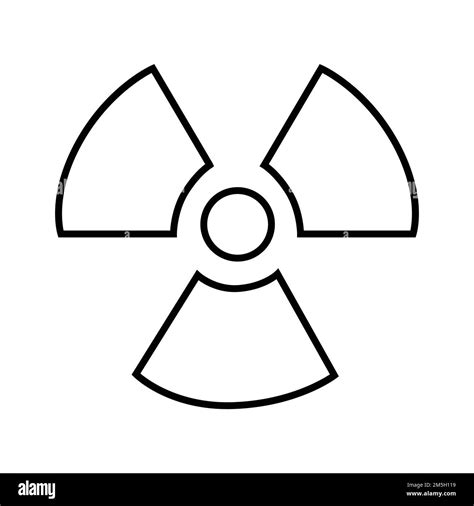 Símbolo De Contorno De Radiación Peligro De Explosión Nuclear Y Tóxico Imagen Vector De Stock