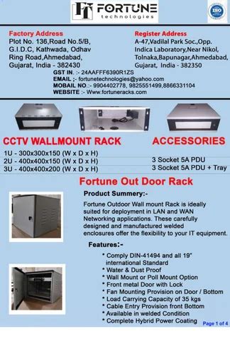 White Mild Steel 6U Wall Mount Network Rack 550MM At Rs 2100 Piece In