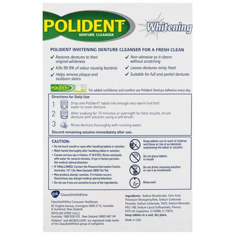 Polident Whitening Denture Cleanser Tablets 36 Big W