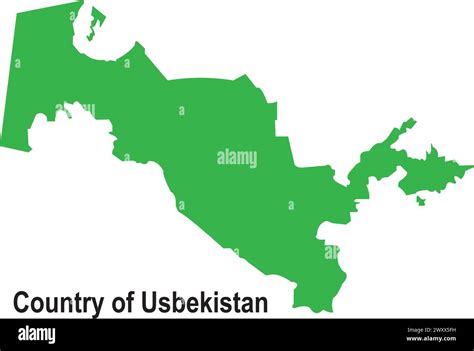 Usbekistan Map Icon Vector Illustration Symbol Design Stock Vector