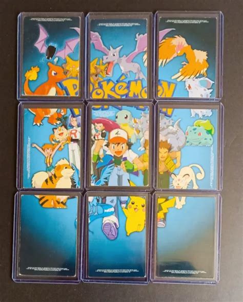 LOT CARTE POKÉMON Puzzle complet 9 cartes Topps TV Animation