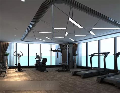 Gym Design Interior 3d Model Max Vray Open3dmodel