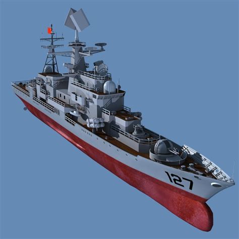 D Model Chinese Destroyer Ship