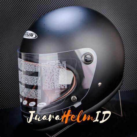 Jual Zeus Helm Zs E Vintage Black Doff Retro Zs E Classic Zs