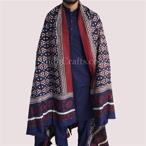 Traditional Block Printedhand Print Ajrak With Natural Dyes Buy Online