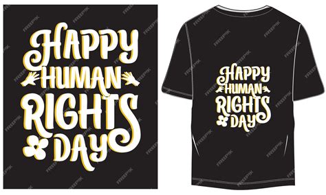 Premium Vector Happy Human Rights Day Vector Illustration Tshirt Design