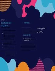 MFT6109 3 Develop A Systemic Sex Therapy Brochure Docx MFT6109 3