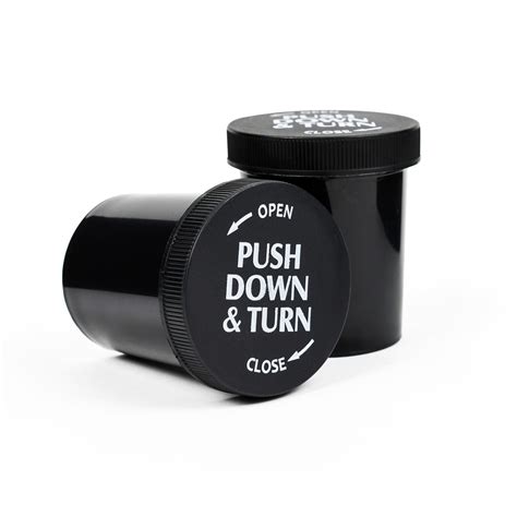 20 Dram Push Down and Turn Child Resistant Cap Opaque Black - 210 Coun