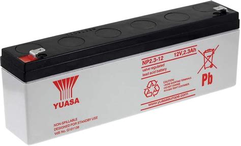 YUASA Rechargeable Lead Battery NP2 3 12 Vds 12V Amazon Co Uk