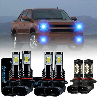 6K LED Headlight Fog Light Bulbs Kit For 2002 2005 Chevrolet Avalanche