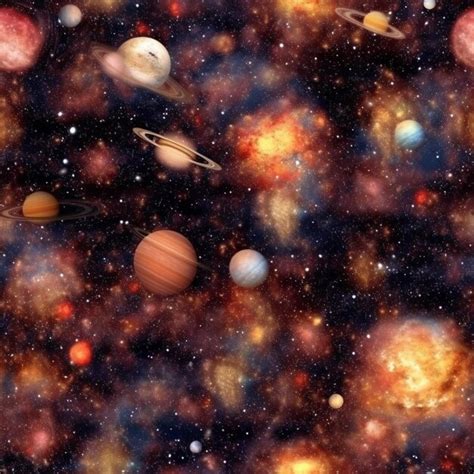 Un Primer Plano De Un Grupo De Planetas En Una Galaxia Ai Generativa