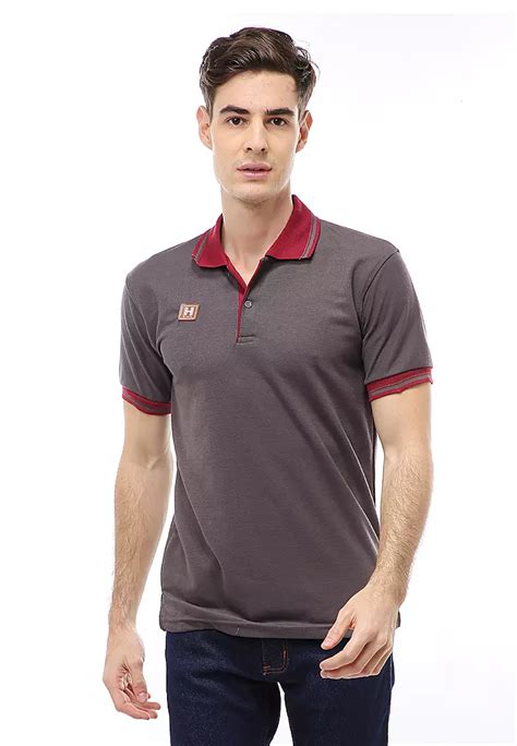 Jual Hamlin Jack Atasan Formal Kaos Kerah Polo Pria Lengan Pendek