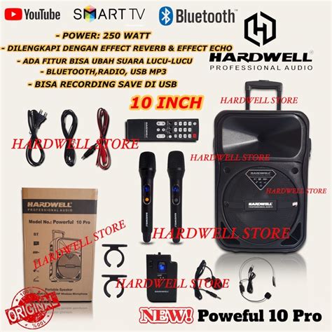 Jual Speaker Portable Meeting 10 Inch Hardwell POWERFUL 10 PRO Original