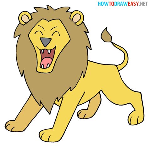 How to Draw a Lion Easy - Draw for Kids