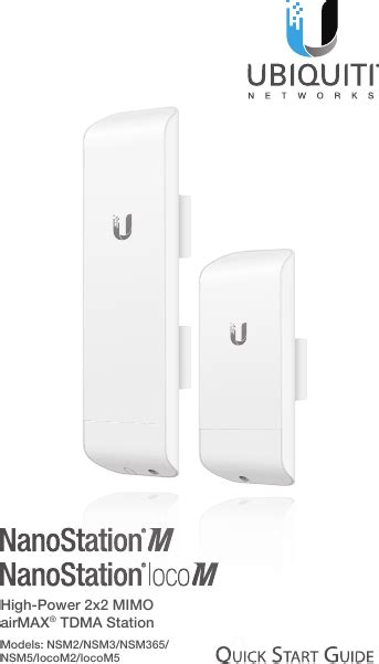 Ubiquiti M Lb Nanostation Loco M User Manual Nanostationm Locom Quick