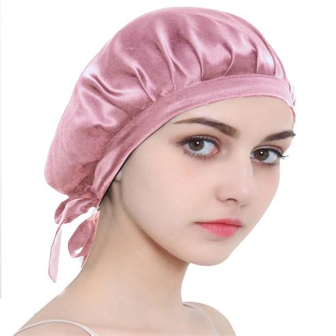 Silk Night Cap Long Curly Hair Care Scarves Bonnet Sleep Cover Sleeping