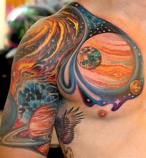 40 Space Tattoo Ideas Cuded Space Tattoo Galaxy Tattoo Planet Tattoos