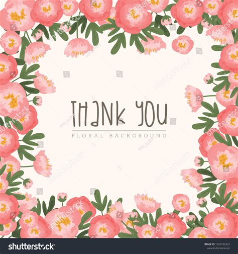 Thank You Floral Background Vector Background Stock Vector (Royalty ...