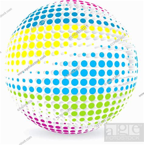 3d Halftone Rainbow Color Sphere Stock Photo Picture And Low Budget