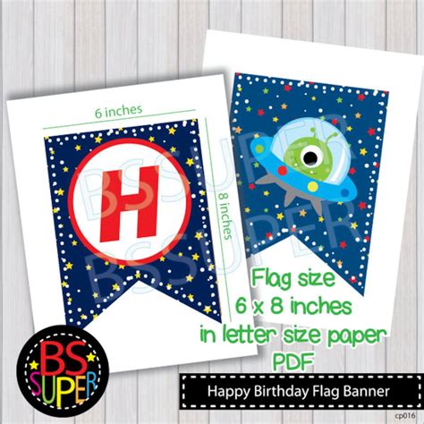 Outer Space Birthday Banner Space Birthday Party Banner Etsy