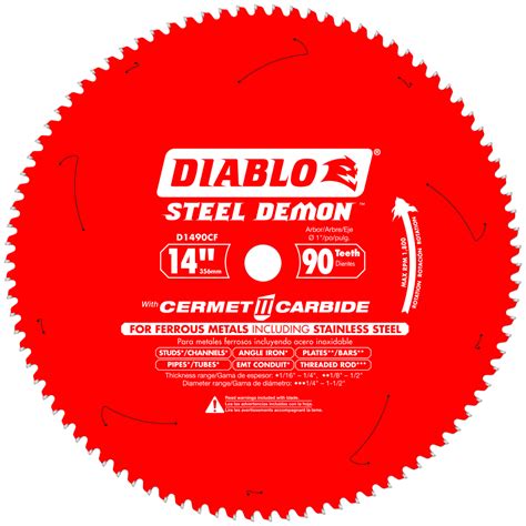 14 In X 90 Tooth Cermet Metal And Stainless Steel Cutting Saw Blade