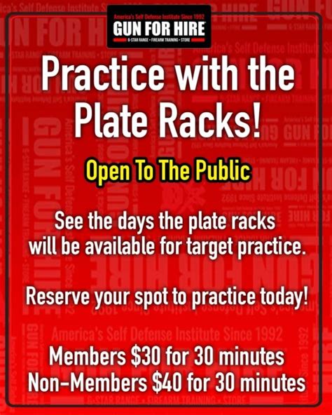 Plate Rack Practice Gun For Hire Academy